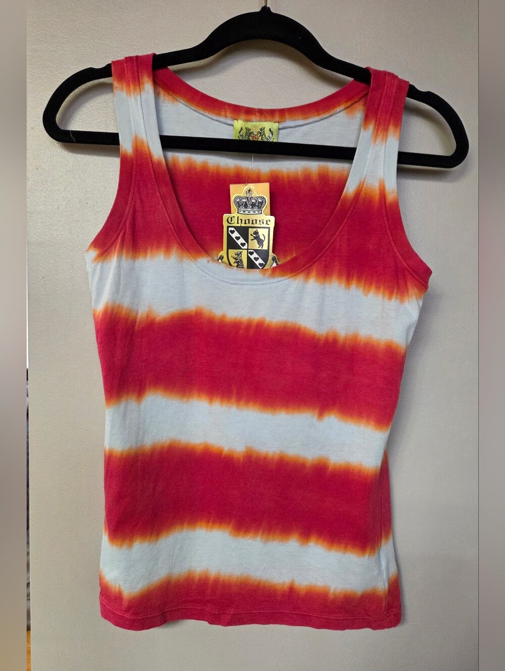 Juicy Couture Red & Blue Tie-Dye Tank Top - Women's Sleeveless Tee